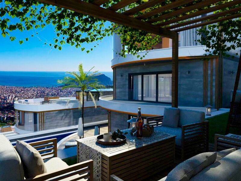 Villa Roma Tepe 4+2 Deniz Mavzaralı Özel Havuzlu